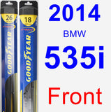 Front Wiper Blade Pack for 2014 BMW 535i - Hybrid