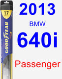 Passenger Wiper Blade for 2013 BMW 640i - Hybrid