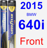 Front Wiper Blade Pack for 2015 BMW 640i - Hybrid