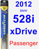 Passenger Wiper Blade for 2012 BMW 528i xDrive - Hybrid