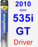 Driver Wiper Blade for 2010 BMW 535i GT - Hybrid