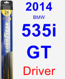 Driver Wiper Blade for 2014 BMW 535i GT - Hybrid