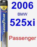 Passenger Wiper Blade for 2006 BMW 525xi - Hybrid