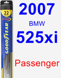 Passenger Wiper Blade for 2007 BMW 525xi - Hybrid