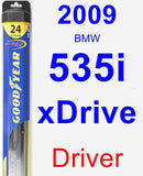 Driver Wiper Blade for 2009 BMW 535i xDrive - Hybrid