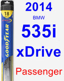 Passenger Wiper Blade for 2014 BMW 535i xDrive - Hybrid