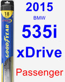 Passenger Wiper Blade for 2015 BMW 535i xDrive - Hybrid