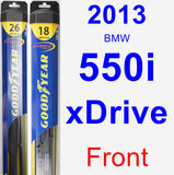 Front Wiper Blade Pack for 2013 BMW 550i xDrive - Hybrid