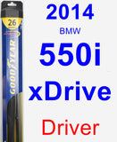 Driver Wiper Blade for 2014 BMW 550i xDrive - Hybrid