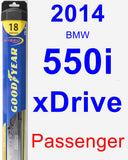 Passenger Wiper Blade for 2014 BMW 550i xDrive - Hybrid