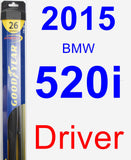 Driver Wiper Blade for 2015 BMW 520i - Hybrid