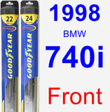 Front Wiper Blade Pack for 1998 BMW 740i - Hybrid