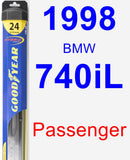 Passenger Wiper Blade for 1998 BMW 740iL - Hybrid