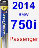 Passenger Wiper Blade for 2014 BMW 750i - Hybrid