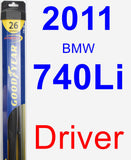 Driver Wiper Blade for 2011 BMW 740Li - Hybrid