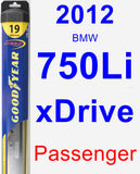 Passenger Wiper Blade for 2012 BMW 750Li xDrive - Hybrid