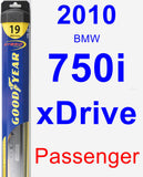 Passenger Wiper Blade for 2010 BMW 750i xDrive - Hybrid