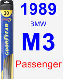 Passenger Wiper Blade for 1989 BMW M3 - Hybrid