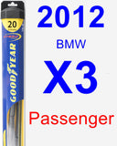 Passenger Wiper Blade for 2012 BMW X3 - Hybrid