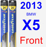 Front Wiper Blade Pack for 2013 BMW X5 - Hybrid