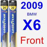 Front Wiper Blade Pack for 2009 BMW X6 - Hybrid