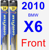 Front Wiper Blade Pack for 2010 BMW X6 - Hybrid