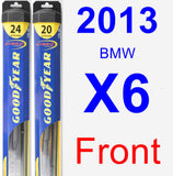 Front Wiper Blade Pack for 2013 BMW X6 - Hybrid