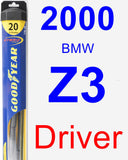 Driver Wiper Blade for 2000 BMW Z3 - Hybrid