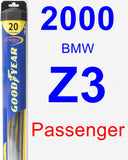 Passenger Wiper Blade for 2000 BMW Z3 - Hybrid