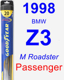 Passenger Wiper Blade for 1998 BMW Z3 - Hybrid