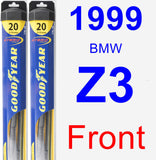 Front Wiper Blade Pack for 1999 BMW Z3 - Hybrid