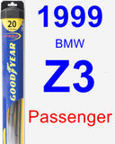 Passenger Wiper Blade for 1999 BMW Z3 - Hybrid