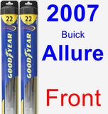 Front Wiper Blade Pack for 2007 Buick Allure - Hybrid