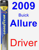 Driver Wiper Blade for 2009 Buick Allure - Hybrid