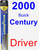 Driver Wiper Blade for 2000 Buick Century - Hybrid