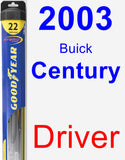 Driver Wiper Blade for 2003 Buick Century - Hybrid