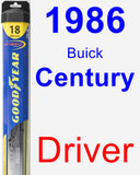 Driver Wiper Blade for 1986 Buick Century - Hybrid