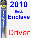 Driver Wiper Blade for 2010 Buick Enclave - Hybrid