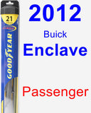 Passenger Wiper Blade for 2012 Buick Enclave - Hybrid