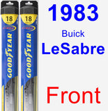 Front Wiper Blade Pack for 1983 Buick LeSabre - Hybrid