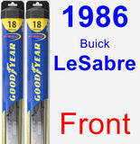 Front Wiper Blade Pack for 1986 Buick LeSabre - Hybrid