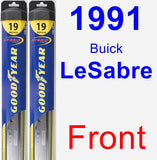 Front Wiper Blade Pack for 1991 Buick LeSabre - Hybrid