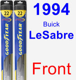 Front Wiper Blade Pack for 1994 Buick LeSabre - Hybrid