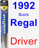 Driver Wiper Blade for 1992 Buick Regal - Hybrid