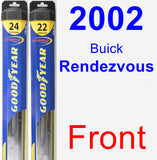 Front Wiper Blade Pack for 2002 Buick Rendezvous - Hybrid