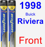 Front Wiper Blade Pack for 1998 Buick Riviera - Hybrid