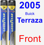 Front Wiper Blade Pack for 2005 Buick Terraza - Hybrid