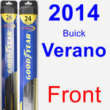 Front Wiper Blade Pack for 2014 Buick Verano - Hybrid