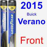 Front Wiper Blade Pack for 2015 Buick Verano - Hybrid