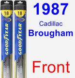 Front Wiper Blade Pack for 1987 Cadillac Brougham - Hybrid